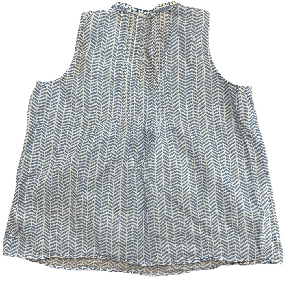Vineyard Vines Women’s Blue & White Tank Top Style Blouse‎ Thin Loose Fitting - Picture 7 of 8